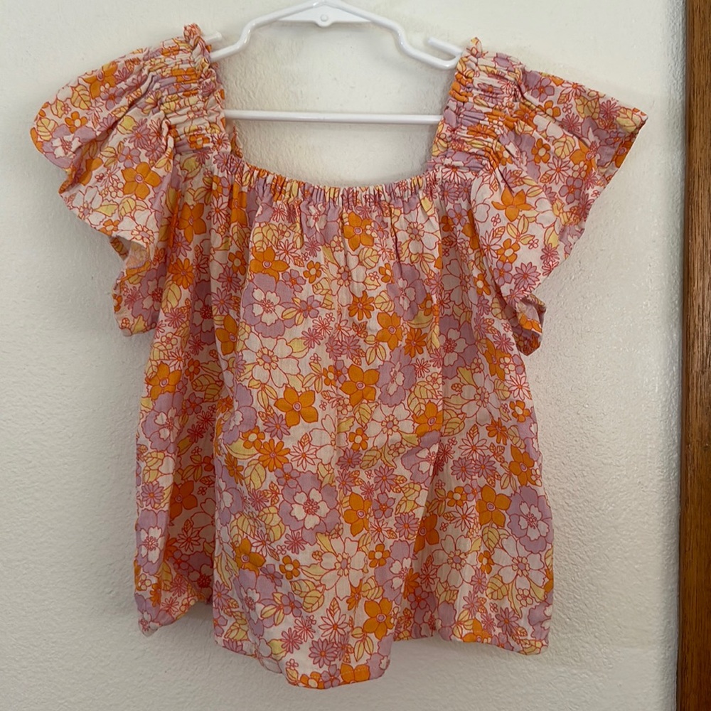 Gorgeous Floral Flutter Sleeve Blouse
